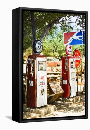 Route 66 - Gas Station - Arizona - United States-Philippe Hugonnard-Framed Stretched Canvas