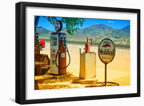 Route 66 - Gas Station - Arizona - United States-Philippe Hugonnard-Framed Photographic Print