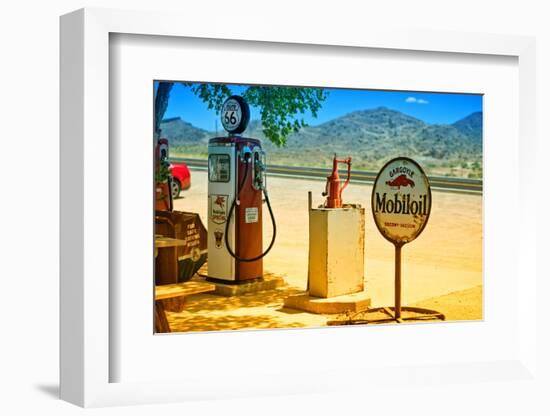 Route 66 - Gas Station - Arizona - United States-Philippe Hugonnard-Framed Photographic Print