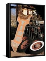 Route 66, Hackberry, Arizona, USA-Julian McRoberts-Framed Stretched Canvas