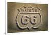 Route 66 Historic Sign, Petrified Forest National Park, Arizona, Usa-Russ Bishop-Framed Photographic Print