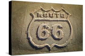 Route 66 Historic Sign, Petrified Forest National Park, Arizona, Usa-Russ Bishop-Stretched Canvas