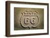 Route 66 Historic Sign, Petrified Forest National Park, Arizona, Usa-Russ Bishop-Framed Photographic Print