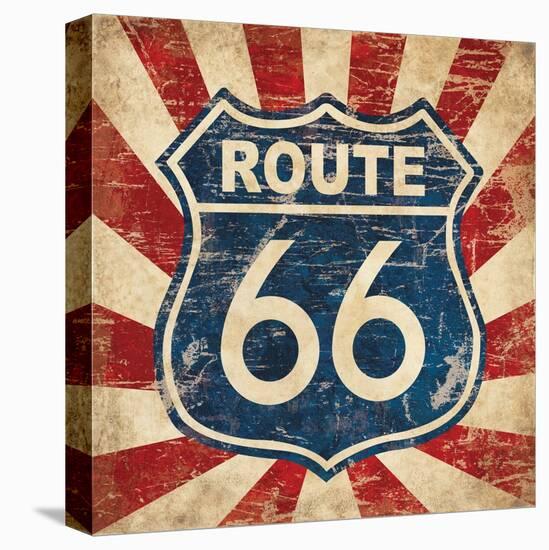 Route 66 I Sq-N. Harbick-Stretched Canvas