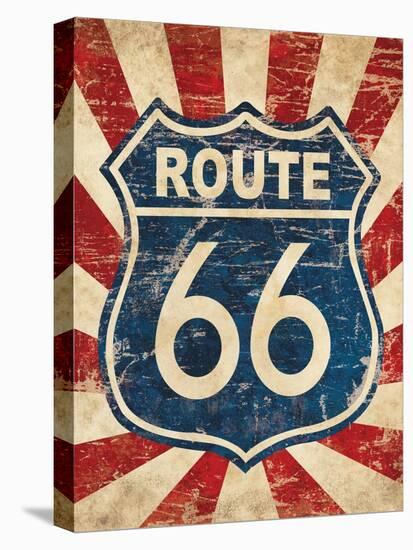 Route 66 I-N. Harbick-Stretched Canvas