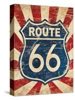 Route 66 I-N. Harbick-Stretched Canvas