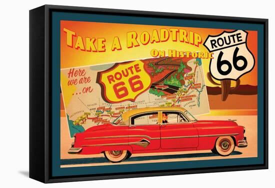 Route 66 I-Jason Giacopelli-Framed Stretched Canvas