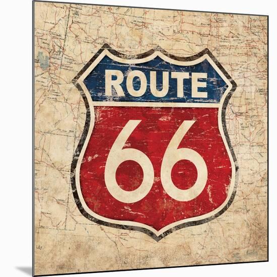 Route 66 II Sq-N. Harbick-Mounted Art Print