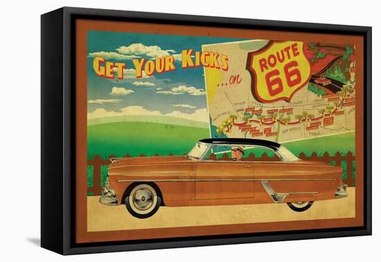 Route 66 II-Jason Giacopelli-Framed Stretched Canvas