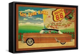 Route 66 II-Jason Giacopelli-Framed Stretched Canvas