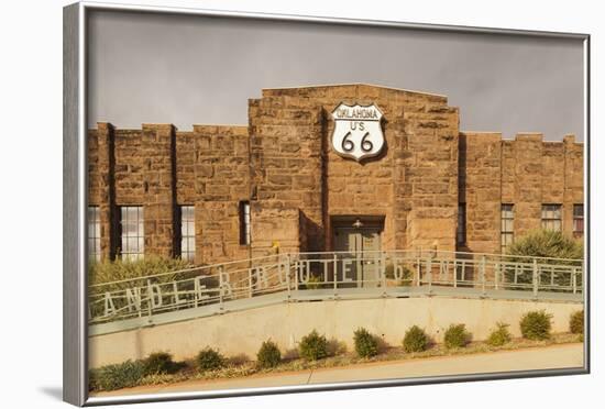 Route 66 Interpretive Center, Chandler, Oklahoma, USA-Walter Bibikow-Framed Photographic Print