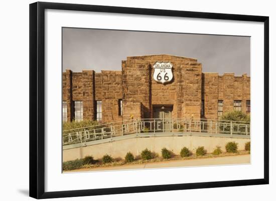 Route 66 Interpretive Center, Chandler, Oklahoma, USA-Walter Bibikow-Framed Photographic Print