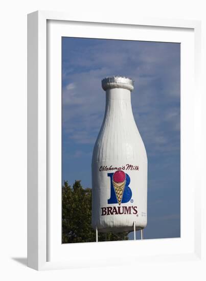 Route 66 Milk Bottle Building, Oklahoma City, Oklahoma, USA-Walter Bibikow-Framed Photographic Print