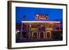 Route 66 Neon El Rancho Hotel Gallup NM-George Oze-Framed Photographic Print