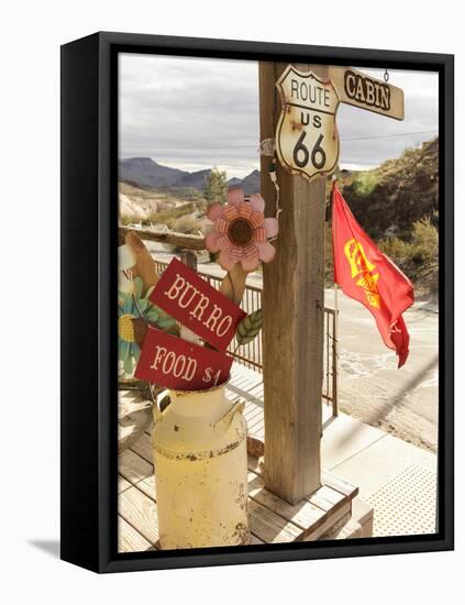 Route 66, Oatman, Arizona, USA-Julian McRoberts-Framed Stretched Canvas