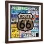 Route 66 Plates-Lauren Gibbons-Framed Art Print