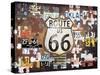 Route 66 Puzzle-Sheldon Lewis-Stretched Canvas