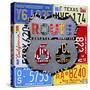 Route 66 Road Sign-Design Turnpike-Stretched Canvas