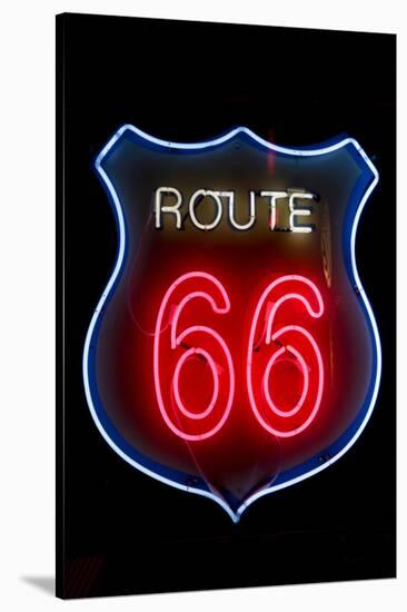 Route 66 Sign, Albuquerque, New Mexico, USA-Julien McRoberts-Stretched Canvas