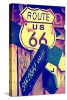 Route 66 - sign - Arizona - United States-Philippe Hugonnard-Stretched Canvas