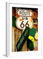 Route 66 - sign - Arizona - United States-Philippe Hugonnard-Framed Photographic Print