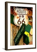 Route 66 - sign - Arizona - United States-Philippe Hugonnard-Framed Photographic Print