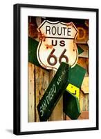 Route 66 - sign - Arizona - United States-Philippe Hugonnard-Framed Photographic Print