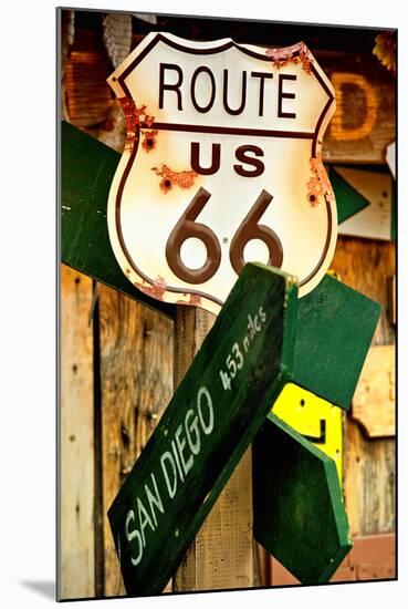 Route 66 - sign - Arizona - United States-Philippe Hugonnard-Mounted Photographic Print