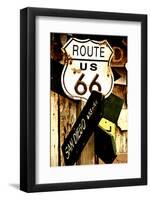 Route 66 - sign - Arizona - United States-Philippe Hugonnard-Framed Photographic Print