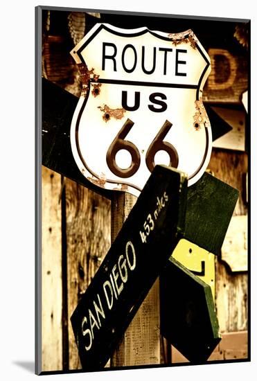 Route 66 - sign - Arizona - United States-Philippe Hugonnard-Mounted Photographic Print