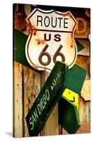 Route 66 - sign - Arizona - United States-Philippe Hugonnard-Stretched Canvas