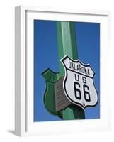 Route 66 Sign, Chandler City, Oklahoma, United States of America, North America-Richard Cummins-Framed Photographic Print