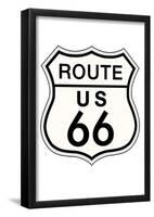 Route 66 Sign Travel Print Poster-null-Framed Poster