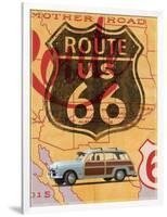 Route 66 Vintage Postcard-Edward M. Fielding-Framed Art Print