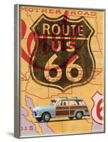 Route 66 Vintage Postcard-Edward M. Fielding-Framed Art Print