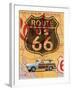 Route 66 Vintage Postcard-Edward M. Fielding-Framed Art Print