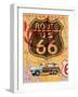 Route 66 Vintage Postcard-Edward M. Fielding-Framed Art Print