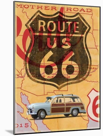 Route 66 Vintage Postcard-Edward M. Fielding-Mounted Art Print