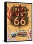 Route 66 Vintage Postcard-Edward M. Fielding-Framed Stretched Canvas