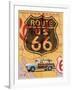 Route 66 Vintage Postcard-Edward M. Fielding-Framed Art Print