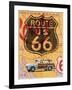 Route 66 Vintage Postcard-Edward M. Fielding-Framed Art Print