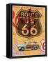 Route 66 Vintage Postcard-Edward M. Fielding-Framed Stretched Canvas