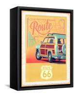 Route 66 Vintage Travel-Edward M. Fielding-Framed Stretched Canvas