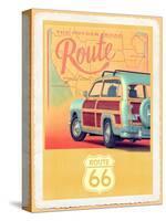 Route 66 Vintage Travel-Edward M. Fielding-Stretched Canvas