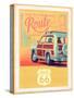 Route 66 Vintage Travel-Edward M. Fielding-Stretched Canvas