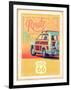 Route 66 Vintage Travel-Edward M. Fielding-Framed Art Print