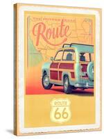 Route 66 Vintage Travel-Edward M. Fielding-Stretched Canvas