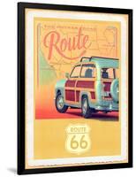 Route 66 Vintage Travel-Edward M. Fielding-Framed Art Print