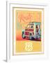 Route 66 Vintage Travel-Edward M. Fielding-Framed Art Print