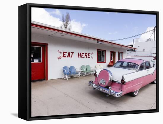 Route 66, Williams, Arizona, USA-Julian McRoberts-Framed Stretched Canvas